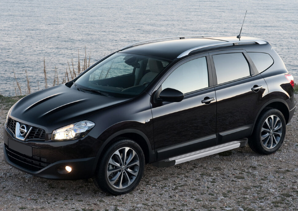 Пороги площадки (подножки) "Silver" Rival для Nissan Qashqai I 2006-2014, 173 см, 2 шт., алюминий, F173AL.4104.5 с доставкой по всей России