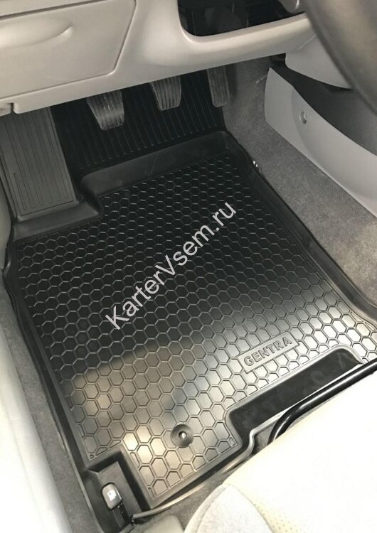 Коврики в салон автомобиля Rival для Daewoo Gentra II поколение седан 2013-2016, полиуретан, без крепежа, 5 частей, 11301001