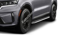 Пороги площадки (подножки) "Premium" Rival для Hyundai Santa Fe IV поколение рестайлинг 2021-н.в., 180 см, 2 шт., алюминий, A180ALP.2313.2 в официальном интернет магазине