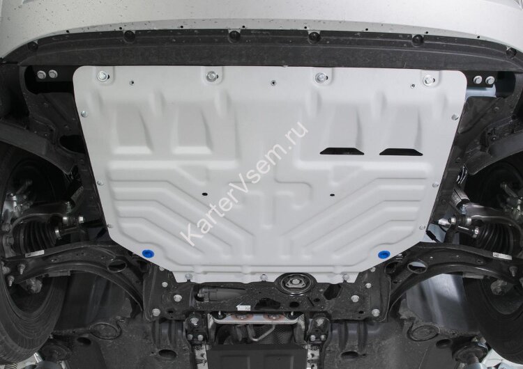 Защита картера и КПП Rival для Audi Q3 II 2018-н.в., штампованная, алюминий 3 мм, с крепежом, 333.0353.1