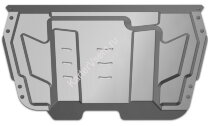 Защита картера и КПП АвтоБроня для Lexus ES VI 2012-2018, штампованная, алюминий 3 мм, с крепежом, 333.09519.1