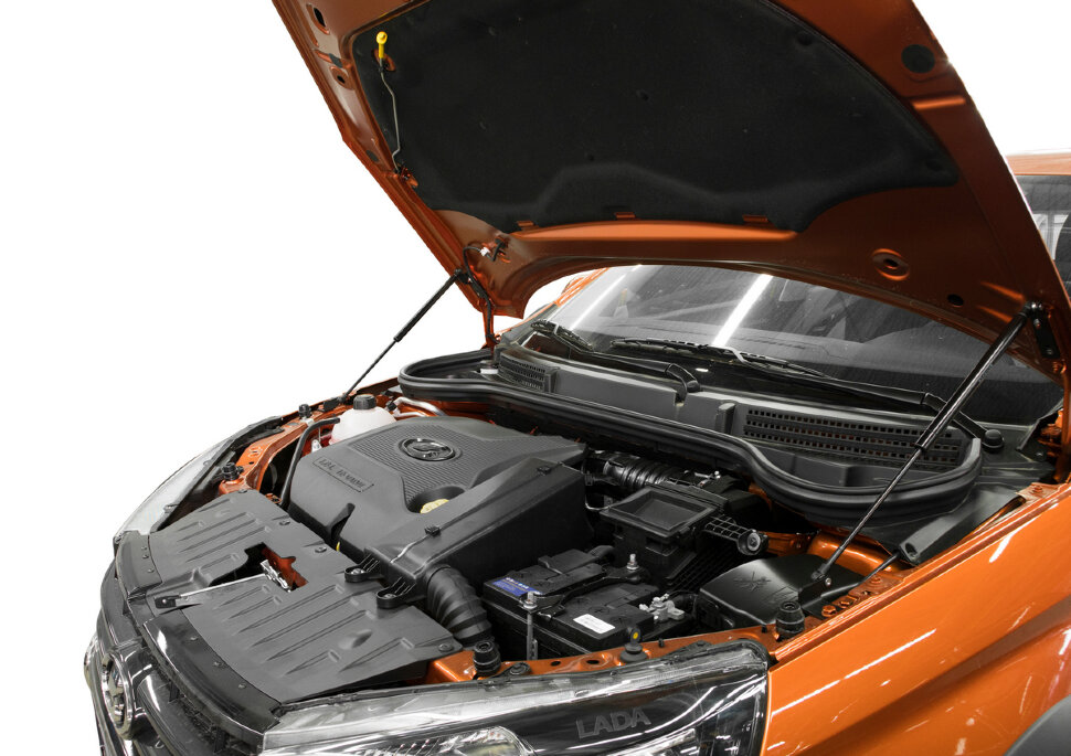 Газовые упоры капота Rival для Lada Vesta CNG седан 2017-н.в., 2 шт., A.ST.6011.1