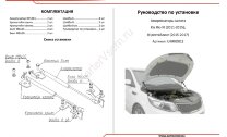 Газовые упоры капота АвтоУпор для Kia Rio III 2011-2017, 2 шт., UKIRIO012