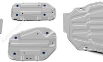 Защита картера, КПП, топливного бака и редуктора Rival для Toyota RAV4 XA50 2019-н.в., штампованная, алюминий 3 мм, с крепежом, 4 части, K333.9534.1