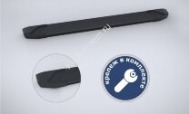 Пороги площадки (подножки) "Black" Rival для Kia Sorento III Prime рестайлинг 2017-2020, 180 см, 2 шт., алюминий, F180ALB.2803.4