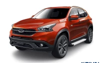 Пороги на автомобиль (подножки) "Silver" Rival для Chery Tiggo 8 2020-н.в., 180 см, 2 шт., алюминий, F180AL.0905.1