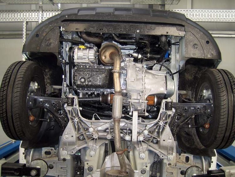 Защита картера и КПП Peugeot Bipper двигатель 1,4 TDI  (2008-2018)  арт: 17.1491