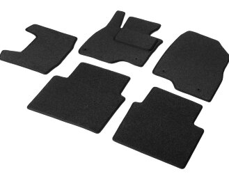 Коврики текстильные в салон автомобиля AutoFlex Business для Mazda 6 GJ седан 2012-2018 2018-н.в., графит, с крепежом, 5 частей, 5380201