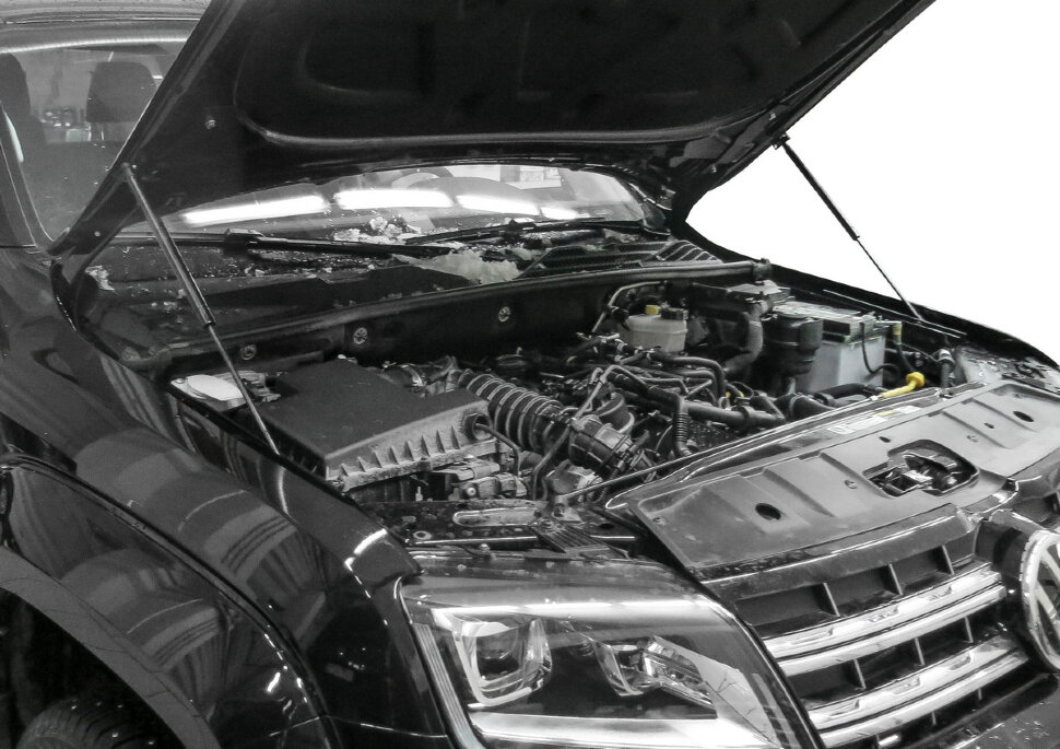 Газовые упоры капота АвтоУпор для Volkswagen Amarok (V - 2.0) 2010-04.2017, 2 шт., UVWAMA011