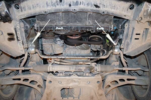 Защита картера BMW 3 Series двигатель 2,1; 2,5; 2,8  (2000-2005)  арт: 03.1057