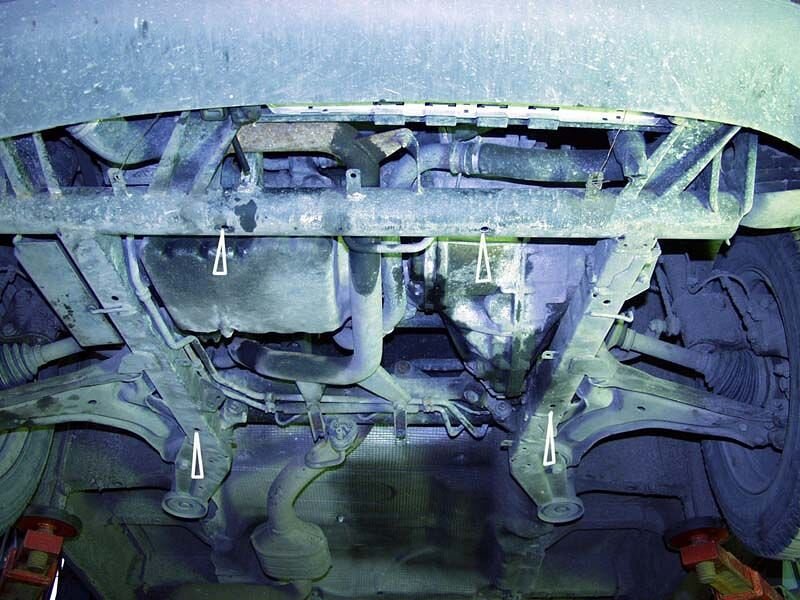 Защита картера и КПП Mercedes Benz Vito двигатель 2,0; 2,3  (1996-2003)  арт: 13.0192
