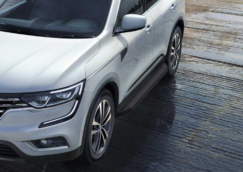 Пороги площадки (подножки) "Premium-Black" Rival для Nissan Qashqai II 2014-2019 2019-н.в., 173 см, 2 шт., алюминий, A173ALB.4704.1 с доставкой по всей России
