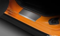 Накладки на пороги Rival для Subaru XV II 2017-н.в., нерж. сталь, с надписью, 4 шт., NP.5401.3