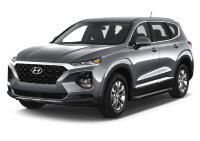 Пороги на автомобиль "Black" AutoMax для Hyundai Santa Fe IV 2018-2021, 180 см, 2 шт., алюминий, AMS.F180B.2302.1