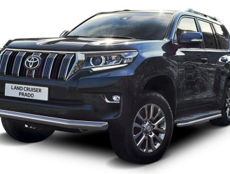 Защита переднего бампера d76 Rival для Toyota Land Cruiser Prado 150 рестайлинг (кроме Style и TRD) 2017-н.в., нерж. сталь, R.5721.002