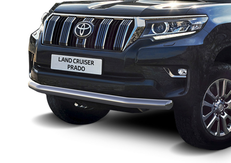 Защита переднего бампера d76 Rival для Toyota Land Cruiser Prado 150 рестайлинг (кроме Style и TRD) 2017-н.в., нерж. сталь, R.5721.002