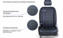 Авточехлы Rival Строчка (зад. спинка 40/60) для сидений Skoda Octavia A8 лифтбек (с задним подлокотником) 2020-н.в., эко-кожа, черные, SC.5110.1