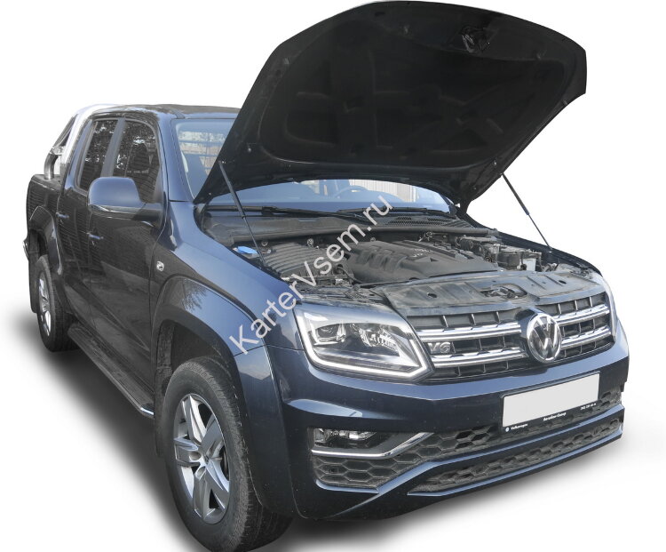 Газовые упоры капота АвтоУпор для Volkswagen Amarok I рестайлинг (V - 2.0D) 05.2017-н.в., 2 шт., UVWAMA021