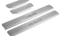 Накладки на пороги Rival для Toyota RAV 4 XA30 2005-2010, нерж. сталь, с надписью, 4 шт., NP.5713.1 купить недорого