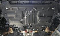 Защита картера и КПП AutoMax для Seat Ibiza IV 2008-2015, сталь 1.5 мм, с крепежом, штампованная, AM.5842.1