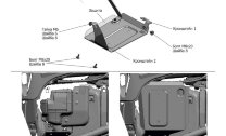 Защита адсорбера АвтоБроня для Kia Seltos FWD 2020-н.в., алюминий 3 мм, с крепежом, штампованная, 333.02852.1