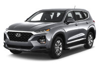 Пороги на автомобиль "Silver" AutoMax для Hyundai Santa Fe IV 2018-2021, 180 см, 2 шт., алюминий, AMS.F180S.2302.1