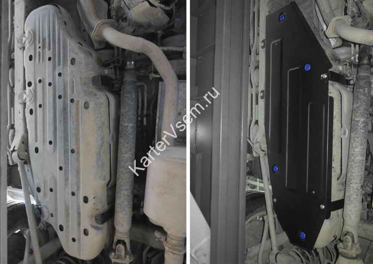 Защита топливного бака Rival для Lexus LX III рестайлинг 2012-2015, сталь 1.8 мм, с крепежом, штампованная, 111.9515.1