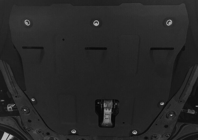 Защита картера и КПП АвтоБроня для Hyundai Sonata VIII DN8 2019-н.в., штампованная, сталь 1.8 мм, с крепежом, 111.02383.1