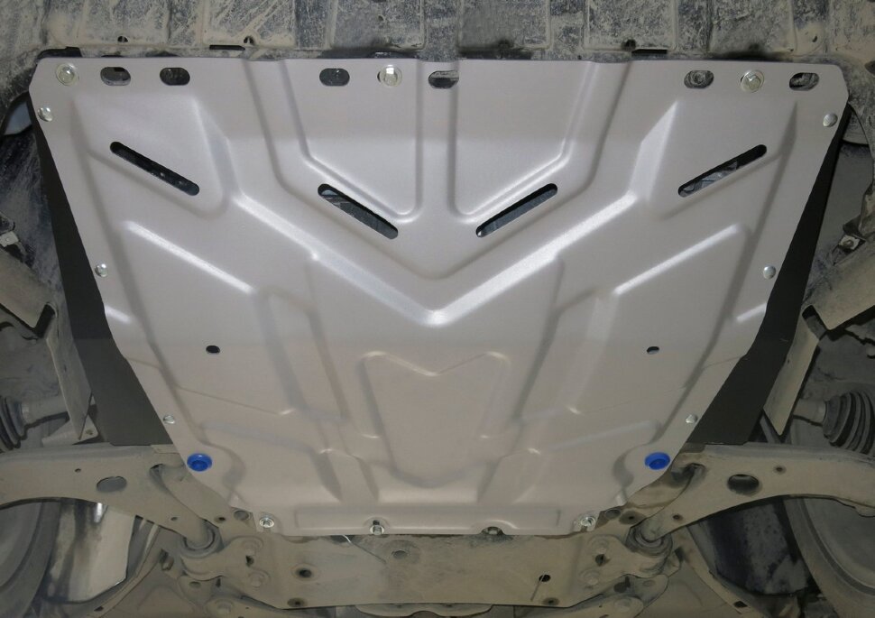 Защита картера и КПП Rival для Ford C-Max I 2003-2010, штампованная, алюминий 3 мм, с крепежом, 333.1850.1