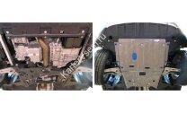 Защита картера и КПП Rival для Mercedes-Benz A-klasse W176 2012-2018, штампованная, алюминий 3 мм, с крепежом, 333.3906.1