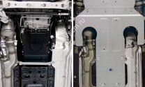 Защита КПП Rival для Mercedes-Benz S-klasse W222 4WD 2013-2017 (устанавл-ся совместно с 333.3935.1), штампованная, алюминий 4 мм, с крепежом, 333.3936.1