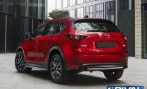 Защита заднего бампера d42 + комплект крепежа, RIVAL, Mazda CX-5 2017-