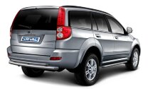 Защита заднего бампера d76+d42 + комплект крепежа, RIVAL, Great Wall Hover H5 2011-2015