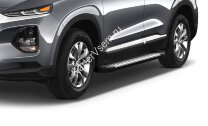 Пороги площадки (подножки) "Style" AutoMax для Hyundai Santa Fe IV 2018-2021, 180 см, 2 шт., алюминий, AMS.D180S.2302.1