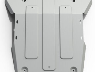 Защита радиатора и картера Rival для Land Rover Discovery IV 2009-2016, штампованная, алюминий 6 мм, с крепежом, 2333.3110.1.6