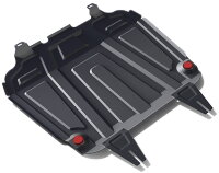 Защита картера и КПП АвтоБроня (увеличенная) для Citroen C-Crosser 2007-2013, штампованная, сталь 1.8 мм, с крепежом, 111.04016.3