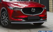 Защита переднего бампера d42 + комплект крепежа, RIVAL, Mazda CX-5 2017-