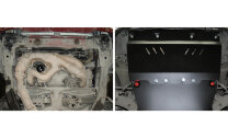 Защита картера АвтоБроня для Subaru Forester II 2002-2008, сталь 1.8 мм, с крепежом, 111.05415.1