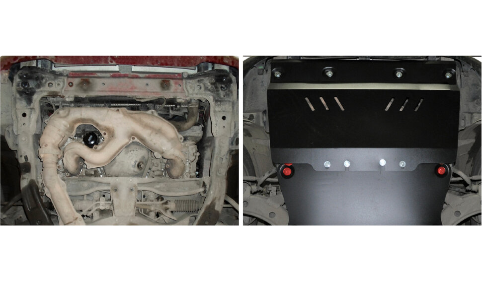 Защита картера АвтоБроня для Subaru Forester II 2002-2008, сталь 1.8 мм, с крепежом, 111.05415.1