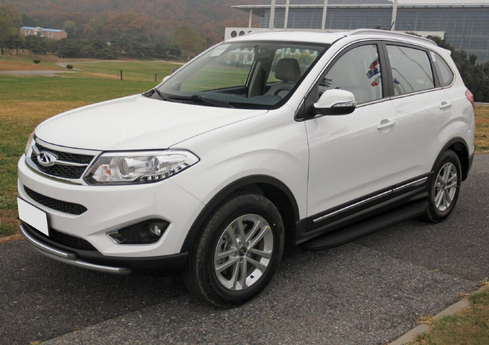 Пороги площадки (подножки) "Premium-Black" Rival для Chery Tiggo 5 2014-2020, 173 см, 2 шт., алюминий, A173ALB.0902.1 купить недорого