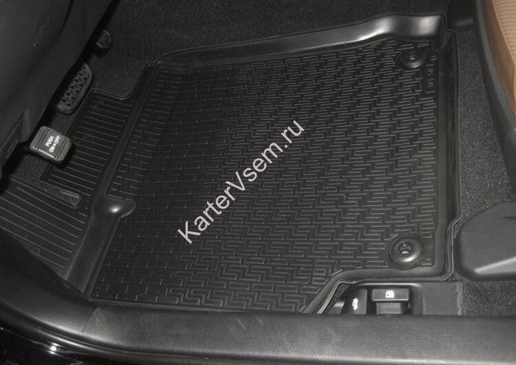 Коврики в салон автомобиля Rival для Toyota Camry XV50 рестайлинг седан 2014-2018, полиуретан, с крепежом, 5 частей, 15701002
