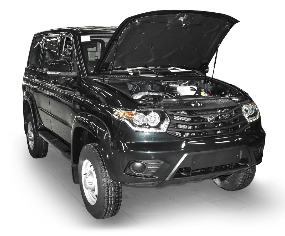 Газовые упоры капота Rival для УАЗ Patriot 2005-2016 2016-н.в., 2 шт., A.ST.6302.1