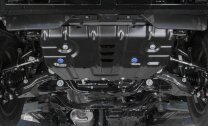 Защита радиатора Rival для Lexus GX 460 2009-2013 2013-н.в., сталь 1.8 мм, с крепежом, штампованная, 111.9516.1