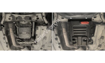 Защита КПП и РК АвтоБроня для BMW X4 F26 (xDrive28i) 2014-2018, штампованная, сталь 1.8 мм, с крепежом, 111.00507.1
