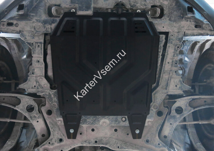 Защита картера и КПП АвтоБроня для Mitsubishi ASX 2010-2020, штампованная, сталь 1.5 мм, с крепежом, 111.04037.1