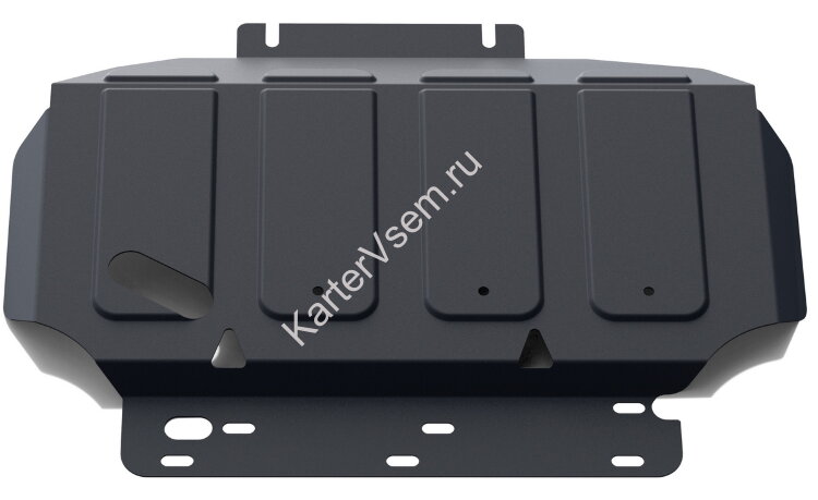 Защита картера АвтоБроня для Nissan Pathfinder R51 рестайлинг 2010-2014, штампованная, сталь 1.8 мм, с крепежом, 111.04105.2
