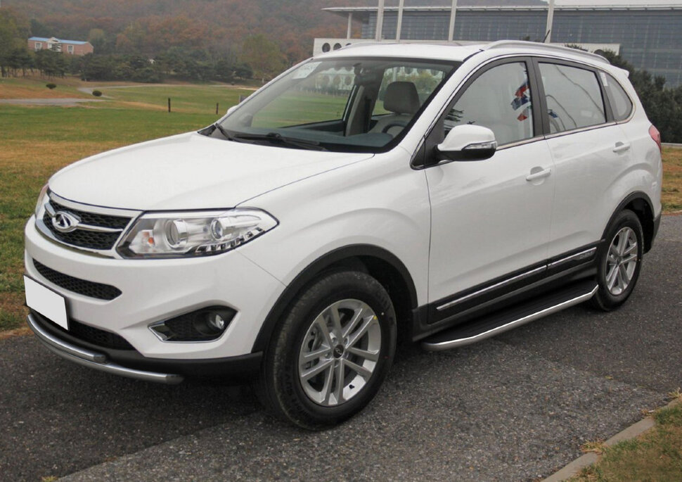 Пороги площадки (подножки) "Premium" Rival для Chery Tiggo 5 2014-2020, 173 см, 2 шт., алюминий, A173ALP.0902.1 купить недорого