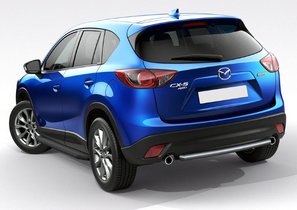 Пороги площадки (подножки) "Premium-Black" Rival для Mazda CX-5 I 2011-2017, 173 см, 2 шт., алюминий, A173ALB.3801.3 купить недорого