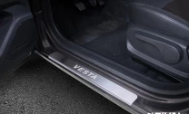Накладки на пороги Rival для Lada Vesta CNG седан 2017-н.в., нерж. сталь, с надписью, 4 шт., NP.6007.3