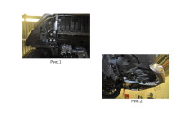 Защита переднего бампера d57+d42 Rival для Toyota RAV4 CA40 рестайлинг 2015-2019, нерж. сталь, R.5718.001